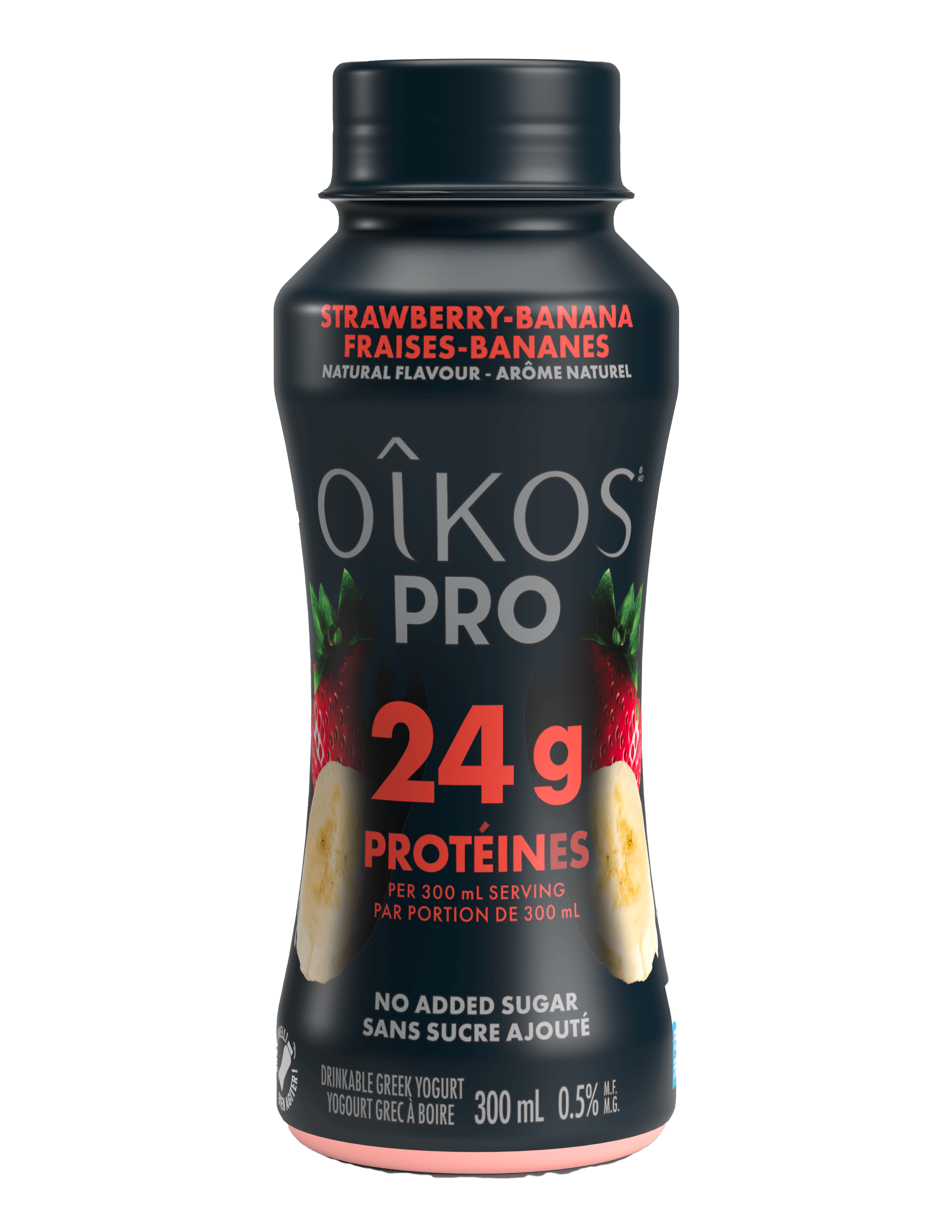 Strawberry-Banana flavour OIKOS Pro™ Drinkable Yogurt - High Protein Drink