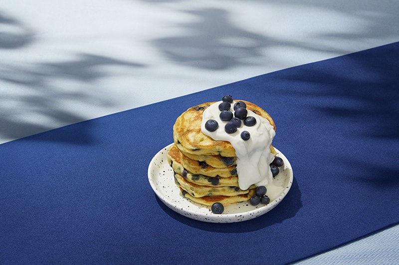 Extra soft blueberry pancakes